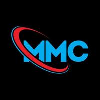 mmc-Logo. MMC-Brief. MMC-Brief-Logo-Design. Initialen mmc-Logo verbunden mit Kreis und Monogramm-Logo in Großbuchstaben. mmc-typografie für technologie-, geschäfts- und immobilienmarke. vektor