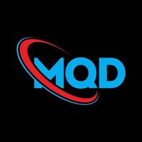 mqd-Logo. mqd-Brief. mqd-Brief-Logo-Design. mqd-Logo mit Initialen, verbunden mit Kreis und Monogramm-Logo in Großbuchstaben. mqd-typografie für technologie-, geschäfts- und immobilienmarke. vektor