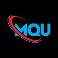 mqu logotyp. mqu brev. mqu brev logotyp design. initialer mqu logotyp länkad med cirkel och versaler monogram logotyp. mqu typografi för teknik, företag och fastighetsmärke. vektor