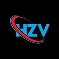 hzv-Logo. hzv-Brief. hzv-Brief-Logo-Design. Initialen hzv-Logo verbunden mit Kreis und Monogramm-Logo in Großbuchstaben. hzv Typografie für Technologie-, Wirtschafts- und Immobilienmarke. vektor