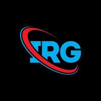 irg-Logo. irg Brief. irg-Buchstaben-Logo-Design. Initialen IRG-Logo verbunden mit Kreis und Monogramm-Logo in Großbuchstaben. irg-typografie für technologie-, geschäfts- und immobilienmarke. vektor