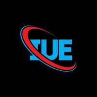 iue-Logo. ich Brief. iue-Buchstaben-Logo-Design. Initialen iue-Logo verbunden mit Kreis und Monogramm-Logo in Großbuchstaben. iue-typografie für technologie-, geschäfts- und immobilienmarke. vektor