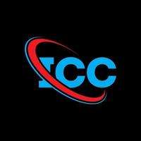 icc logotyp. icc brev. icc bokstavslogotypdesign. initialer icc logotyp länkad med cirkel och versaler monogram logotyp. icc-typografi för teknik-, affärs- och fastighetsmärke. vektor