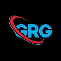 grg-Logo. gr Brief. grg-Buchstaben-Logo-Design. Initialen Grg-Logo verbunden mit Kreis und Monogramm-Logo in Großbuchstaben. grg-typografie für technologie-, geschäfts- und immobilienmarke. vektor