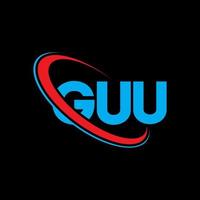 Guu-Logo. gu Brief. Guu-Brief-Logo-Design. Initialen Guu-Logo verbunden mit Kreis und Monogramm-Logo in Großbuchstaben. Guu-Typografie für Technologie-, Geschäfts- und Immobilienmarke. vektor