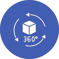 360-Grad-Glyphenkreis-Hintergrundsymbol vektor