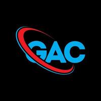 gac-Logo. gac-Brief. Gac-Brief-Logo-Design. initialen gac logo verbunden mit kreis und monogramm logo in großbuchstaben. gac-typografie für technologie-, geschäfts- und immobilienmarke. vektor