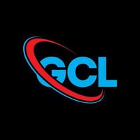 gcl logotyp. gcl bokstav. gcl bokstavslogotypdesign. initialer gcl logotyp länkad med cirkel och versaler monogram logotyp. gcl typografi för teknik, företag och fastighetsmärke. vektor