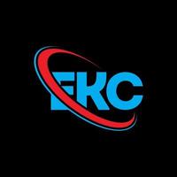 ekc-Logo. ekc-Brief. ekc-Brief-Logo-Design. Initialen ekc-Logo verbunden mit Kreis und Monogramm-Logo in Großbuchstaben. ekc-Typografie für Technologie-, Business- und Immobilienmarke. vektor