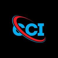 cci logotyp. cci brev. cci bokstavslogotypdesign. initialer cci logotyp länkad med cirkel och versaler monogram logotyp. cci-typografi för teknik-, affärs- och fastighetsmärke. vektor
