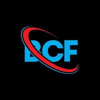bcf-Logo. bcf-Brief. bcf-Brief-Logo-Design. bcf-Logo mit Initialen, verbunden mit Kreis und Monogramm-Logo in Großbuchstaben. bcf-typografie für technologie-, geschäfts- und immobilienmarke. vektor