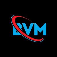 bvm-Logo. bvm-Brief. bvm-Brief-Logo-Design. Initialen bvm-Logo verbunden mit Kreis und Monogramm-Logo in Großbuchstaben. bvm typografie für technologie-, geschäfts- und immobilienmarke. vektor