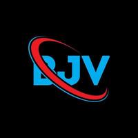 bjv logotyp. bjv brev. bjv bokstavslogotypdesign. initialer bjv logotyp länkad med cirkel och versaler monogram logotyp. bjv typografi för teknik, företag och fastighetsmärke. vektor