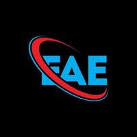 eae-Logo. ein Buchstabe. eae-Buchstaben-Logo-Design. Initialen eae-Logo verbunden mit Kreis und Monogramm-Logo in Großbuchstaben. eae-typografie für technologie-, geschäfts- und immobilienmarke. vektor