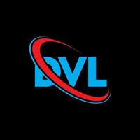 dvl logotyp. dvl brev. dvl brev logotyp design. initialer dvl logotyp länkad med cirkel och versaler monogram logotyp. dvl typografi för teknik, företag och fastighetsmärke. vektor