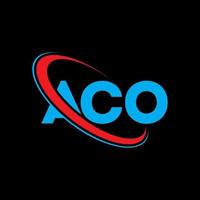 aco logotyp. aco brev. aco letter logotyp design. intitials aco logotyp länkad med cirkel och versaler monogram logotyp. aco typografi för teknik, företag och fastighetsmärke. vektor