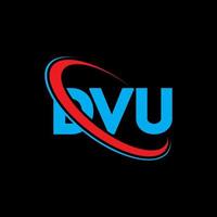 dvu-Logo. dvu-Brief. dvu-Brief-Logo-Design. Initialen dvu-Logo verbunden mit Kreis und Monogramm-Logo in Großbuchstaben. dvu Typografie für Technologie-, Wirtschafts- und Immobilienmarke. vektor