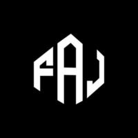 faj-Buchstaben-Logo-Design mit Polygonform. faj-polygon- und würfelform-logo-design. Faj Sechseck-Vektor-Logo-Vorlage in weißen und schwarzen Farben. faj-monogramm, geschäfts- und immobilienlogo. vektor