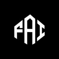 fai-Brief-Logo-Design mit Polygonform. fai Polygon- und Würfelform-Logo-Design. fai Sechseck-Vektor-Logo-Vorlage in weißen und schwarzen Farben. fai monogramm, geschäfts- und immobilienlogo. vektor