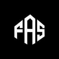 fas bokstavslogotypdesign med polygonform. fas polygon och kubform logotypdesign. fas hexagon vektor logotyp mall vita och svarta färger. fas monogram, affärs- och fastighetslogotyp.