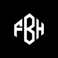 fbh bokstavslogotypdesign med polygonform. fbh polygon och kubform logotypdesign. fbh hexagon vektor logotyp mall vita och svarta färger. fbh monogram, affärs- och fastighetslogotyp.