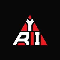 Yri-Dreieck-Buchstaben-Logo-Design mit Dreiecksform. Yri-Dreieck-Logo-Design-Monogramm. Yri-Dreieck-Vektor-Logo-Vorlage mit roter Farbe. yri dreieckiges Logo einfaches, elegantes und luxuriöses Logo. vektor