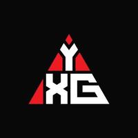 yxg-Dreieck-Buchstaben-Logo-Design mit Dreiecksform. yxg-Dreieck-Logo-Design-Monogramm. yxg-Dreieck-Vektor-Logo-Vorlage mit roter Farbe. yxg dreieckiges Logo einfaches, elegantes und luxuriöses Logo. vektor
