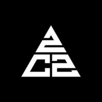 zcz Dreiecksbuchstaben-Logo-Design mit Dreiecksform. zcz-Dreieck-Logo-Design-Monogramm. zcz-Dreieck-Vektor-Logo-Vorlage mit roter Farbe. zcz dreieckiges Logo einfaches, elegantes und luxuriöses Logo. vektor