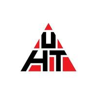 uht-Dreieck-Buchstaben-Logo-Design mit Dreiecksform. uht-Dreieck-Logo-Design-Monogramm. UHT-Dreieck-Vektor-Logo-Vorlage mit roter Farbe. uht dreieckiges Logo einfaches, elegantes und luxuriöses Logo. vektor