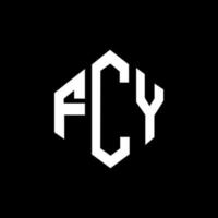 fcy-Brief-Logo-Design mit Polygonform. fcy Polygon- und Würfelform-Logo-Design. fcy Sechseck-Vektor-Logo-Vorlage in weißen und schwarzen Farben. fcy-monogramm, geschäfts- und immobilienlogo. vektor