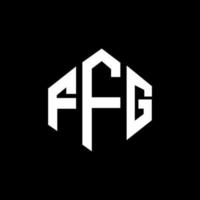 ffg-Buchstaben-Logo-Design mit Polygonform. ffg Polygon- und Würfelform-Logo-Design. ffg Sechseck-Vektor-Logo-Vorlage in weißen und schwarzen Farben. ffg-monogramm, geschäfts- und immobilienlogo. vektor
