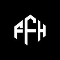 ffh bokstavslogotypdesign med polygonform. ffh polygon och kubform logotypdesign. ffh hexagon vektor logotyp mall vita och svarta färger. ffh monogram, affärs- och fastighetslogotyp.