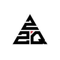zzq Dreiecksbuchstaben-Logo-Design mit Dreiecksform. zzq Dreieck-Logo-Design-Monogramm. zzq-Dreieck-Vektor-Logo-Vorlage mit roter Farbe. zzq dreieckiges Logo einfaches, elegantes und luxuriöses Logo. vektor