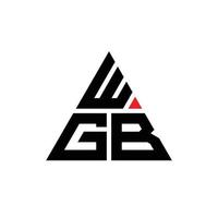 wgb-Dreieck-Buchstaben-Logo-Design mit Dreiecksform. wgb-Dreieck-Logo-Design-Monogramm. Wgb-Dreieck-Vektor-Logo-Vorlage mit roter Farbe. wgb dreieckiges logo einfaches, elegantes und luxuriöses logo. wgb vektor