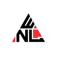 wnl Dreiecksbuchstaben-Logo-Design mit Dreiecksform. wnl-Dreieck-Logo-Design-Monogramm. wnl dreieck vektor logo vorlage mit roter farbe. wnl dreieckiges Logo einfaches, elegantes und luxuriöses Logo.
