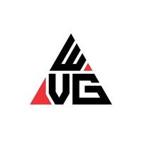 Wvg-Dreieck-Buchstaben-Logo-Design mit Dreiecksform. Wvg-Dreieck-Logo-Design-Monogramm. Wvg-Dreieck-Vektor-Logo-Vorlage mit roter Farbe. wvg dreieckiges Logo einfaches, elegantes und luxuriöses Logo. vektor