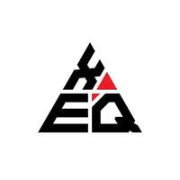 xeq triangel bokstavslogotypdesign med triangelform. xeq triangel logotyp design monogram. xeq triangel vektor logotyp mall med röd färg. xeq triangulär logotyp enkel, elegant och lyxig logotyp.