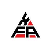 XFA-Dreieck-Buchstaben-Logo-Design mit Dreiecksform. XFA-Dreieck-Logo-Design-Monogramm. XFA-Dreieck-Vektor-Logo-Vorlage mit roter Farbe. xfa dreieckiges Logo einfaches, elegantes und luxuriöses Logo. vektor