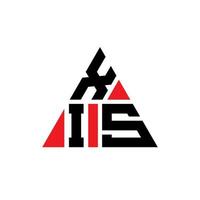 xis-Dreieck-Buchstaben-Logo-Design mit Dreiecksform. xis-Dreieck-Logo-Design-Monogramm. xis-Dreieck-Vektor-Logo-Vorlage mit roter Farbe. xis dreieckiges Logo einfaches, elegantes und luxuriöses Logo. vektor