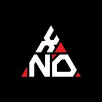 xno triangel bokstavslogotypdesign med triangelform. xno triangel logotyp design monogram. xno triangel vektor logotyp mall med röd färg. xno triangulär logotyp enkel, elegant och lyxig logotyp.