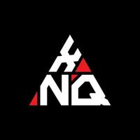 xnq Dreiecksbuchstaben-Logo-Design mit Dreiecksform. xnq Dreieck-Logo-Design-Monogramm. xnq-Dreieck-Vektor-Logo-Vorlage mit roter Farbe. xnq dreieckiges Logo einfaches, elegantes und luxuriöses Logo. vektor
