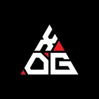 Xog-Dreieck-Buchstaben-Logo-Design mit Dreiecksform. Xog-Dreieck-Logo-Design-Monogramm. Xog-Dreieck-Vektor-Logo-Vorlage mit roter Farbe. xog dreieckiges Logo einfaches, elegantes und luxuriöses Logo. vektor