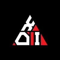 Xoi-Dreieck-Buchstaben-Logo-Design mit Dreiecksform. Xoi-Dreieck-Logo-Design-Monogramm. Xoi-Dreieck-Vektor-Logo-Vorlage mit roter Farbe. xoi dreieckiges Logo einfaches, elegantes und luxuriöses Logo. vektor