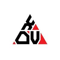 Xov-Dreieck-Buchstaben-Logo-Design mit Dreiecksform. Xov-Dreieck-Logo-Design-Monogramm. Xov-Dreieck-Vektor-Logo-Vorlage mit roter Farbe. xov dreieckiges Logo einfaches, elegantes und luxuriöses Logo. vektor