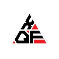 xqf triangel bokstavslogotypdesign med triangelform. xqf triangel logotyp design monogram. xqf triangel vektor logotyp mall med röd färg. xqf triangulär logotyp enkel, elegant och lyxig logotyp.
