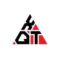 xqt-Dreieck-Buchstaben-Logo-Design mit Dreiecksform. xqt-Dreieck-Logo-Design-Monogramm. xqt-Dreieck-Vektor-Logo-Vorlage mit roter Farbe. xqt dreieckiges Logo einfaches, elegantes und luxuriöses Logo. vektor