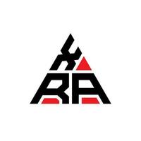 xra Dreiecksbuchstaben-Logo-Design mit Dreiecksform. Xra-Dreieck-Logo-Design-Monogramm. xra-Dreieck-Vektor-Logo-Vorlage mit roter Farbe. xra dreieckiges Logo einfaches, elegantes und luxuriöses Logo. vektor