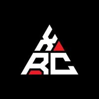 xrc-Dreieck-Buchstaben-Logo-Design mit Dreiecksform. xrc-Dreieck-Logo-Design-Monogramm. xrc-Dreieck-Vektor-Logo-Vorlage mit roter Farbe. xrc dreieckiges Logo einfaches, elegantes und luxuriöses Logo. vektor