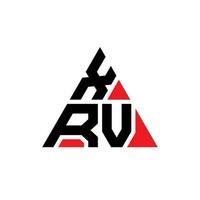 xrv-Dreieck-Buchstaben-Logo-Design mit Dreiecksform. xrv-Dreieck-Logo-Design-Monogramm. xrv-Dreieck-Vektor-Logo-Vorlage mit roter Farbe. xrv dreieckiges Logo einfaches, elegantes und luxuriöses Logo. vektor