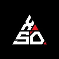 xso Dreiecksbuchstaben-Logo-Design mit Dreiecksform. Xso-Dreieck-Logo-Design-Monogramm. Xso-Dreieck-Vektor-Logo-Vorlage mit roter Farbe. xso dreieckiges Logo einfaches, elegantes und luxuriöses Logo. vektor